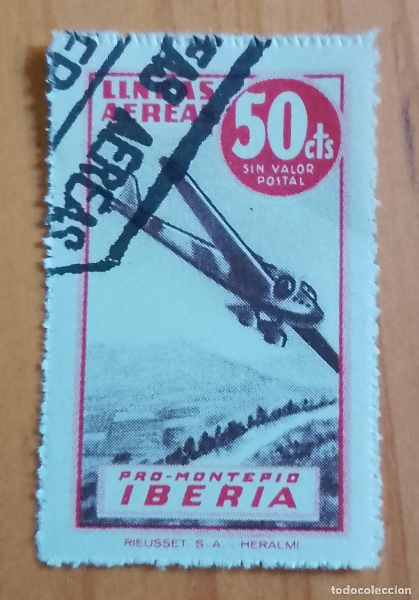 Sellos: VI&Ntilde;ETA - 50 CTS - LINEAS A&Eacute;REAS - PRO-MONTEPIO IBERIA -