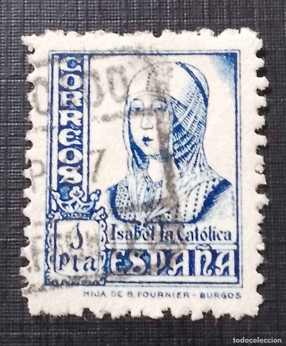 Sellos: 1 PTA. EDIFIL 828, A&Ntilde;O 1937.1940, CIFRAS, CID E ISABEL