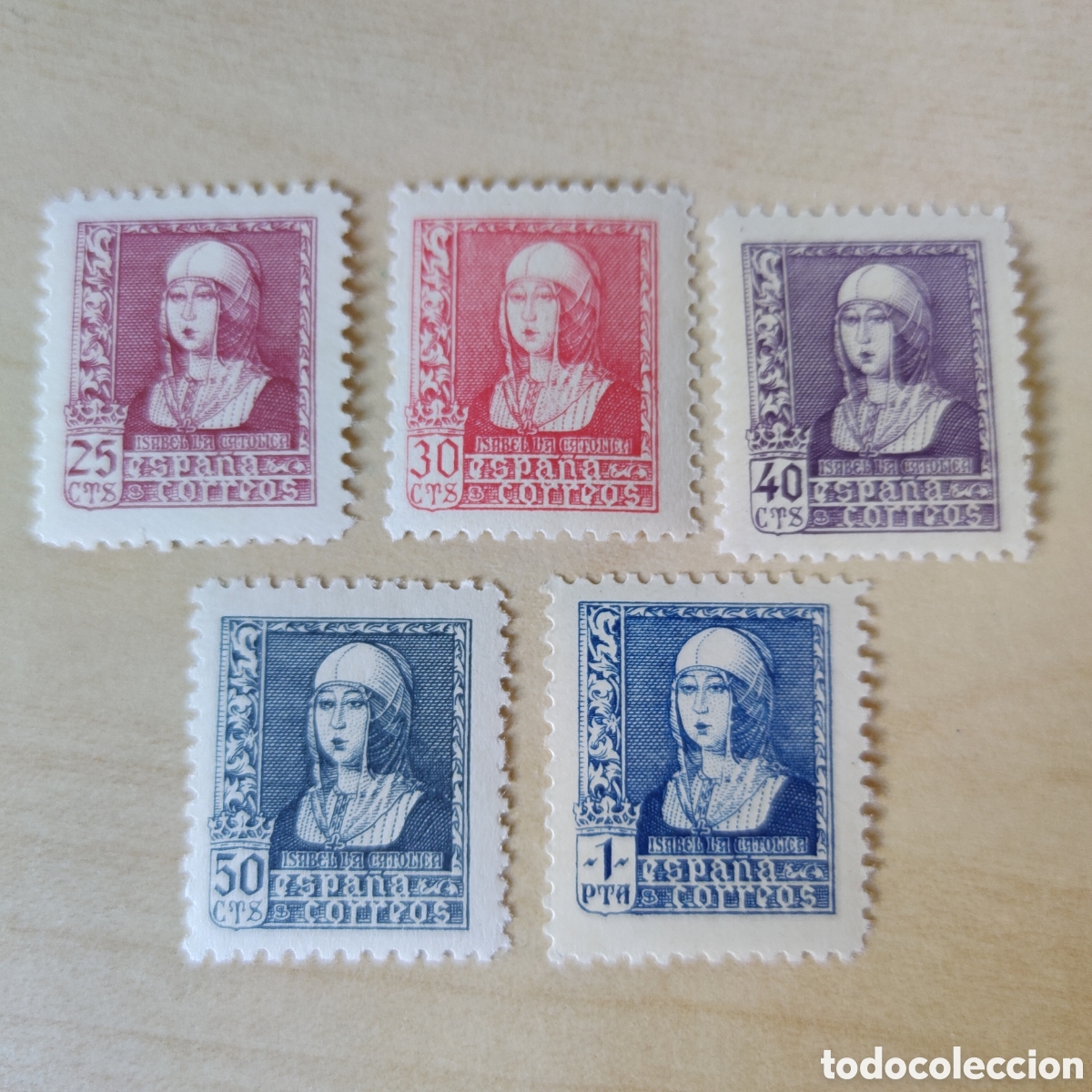 Sellos: Edifil 855 a 860 sin 20 cts Isabel la Cat&oacute;lica MNH **