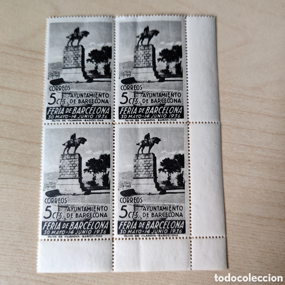 Sellos: SA1 Barcelona edifil 14 bloque 4 MNH**