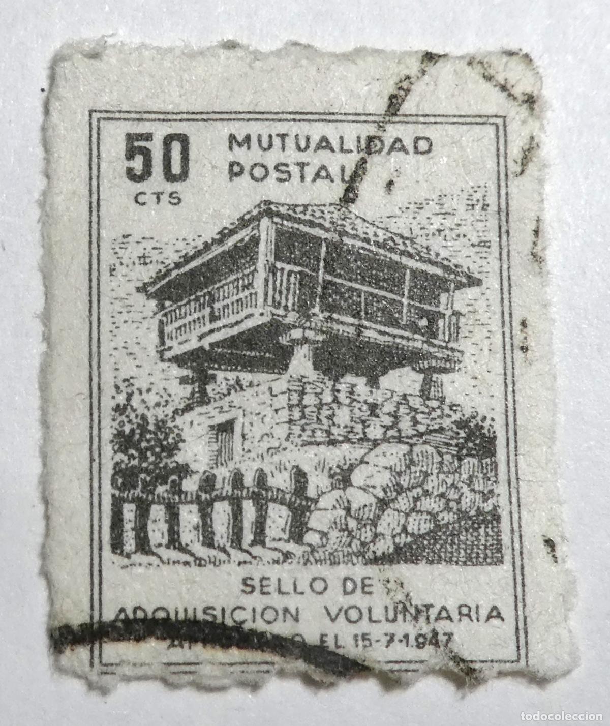Briefmarken: Vi&ntilde;eta Mutualidad Postal 50 centimos 1947