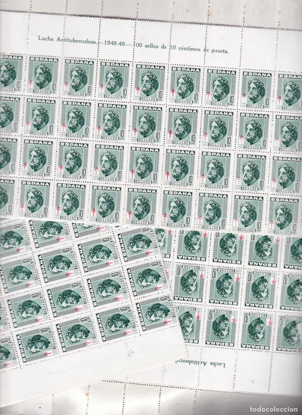 Sellos: GP-58-TUBERCULOSOS 1948 x 475 Sellos ** Sin Fijasellos Hojas y Sueltos