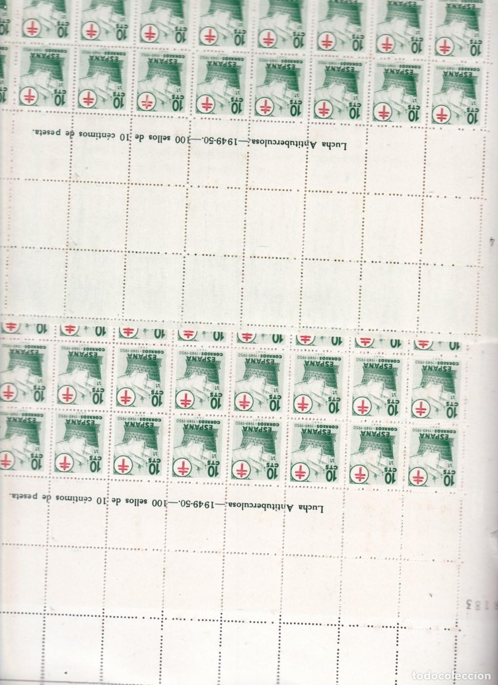 Sellos: GP-59-TUBERCULOSOS 1949 x 540 Sellos ** Sin Fijasellos Hojas