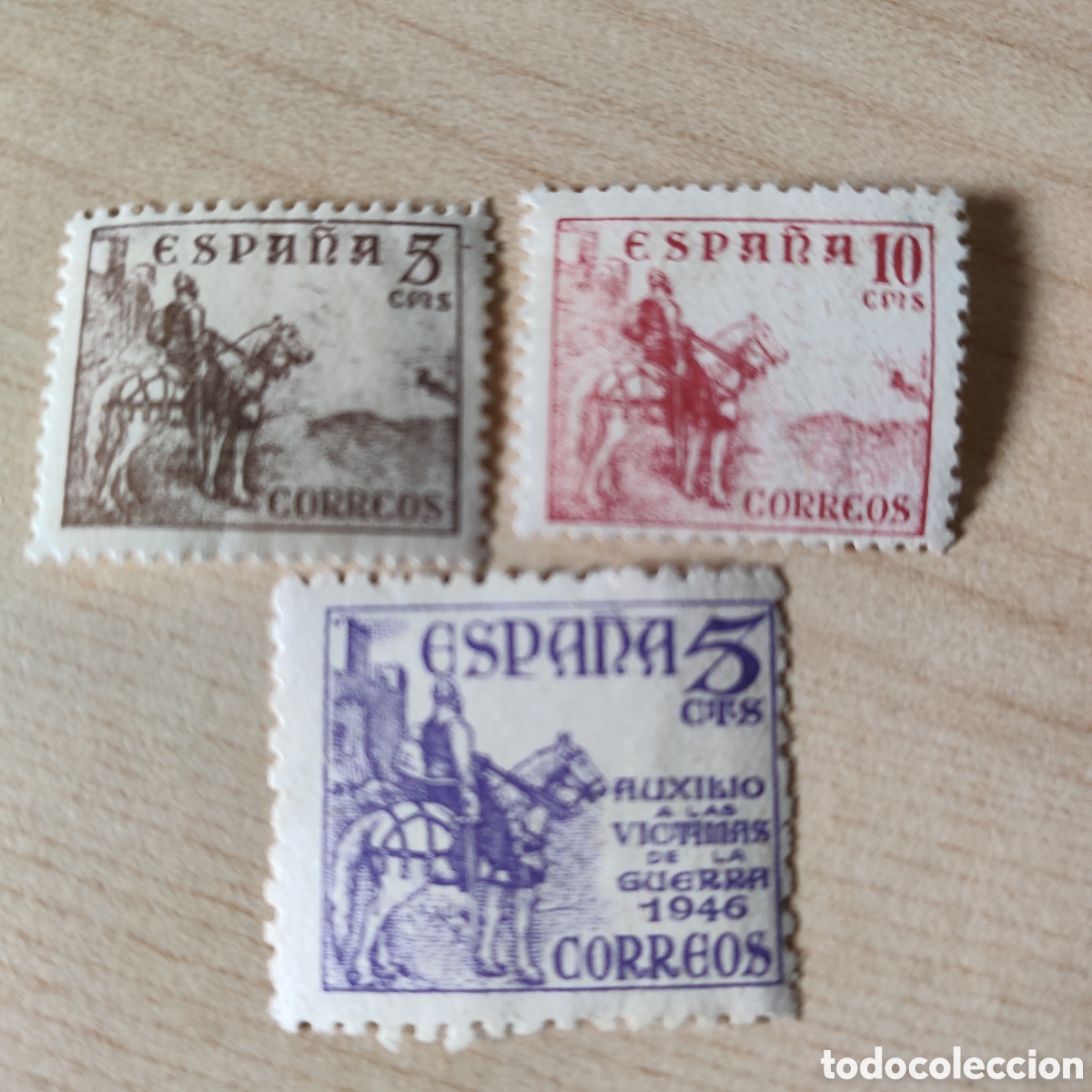 Sellos: Edifil 1044 1045 1062 Cid MH* rojo MNH