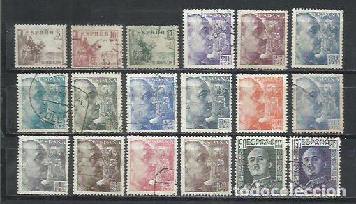 Sellos: 9747A-FRANCO SERIE COMPLETA 1949 11044/1061 USADOS, BUENA CALIDAD.