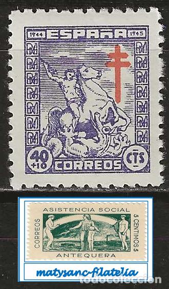 Sellos: ESPA&Ntilde;A 1944. EDIFIL 986. VALOR DE 40 C+10 C &rdquo;PRO TUBERCULOSOS&rdquo;. MNH***