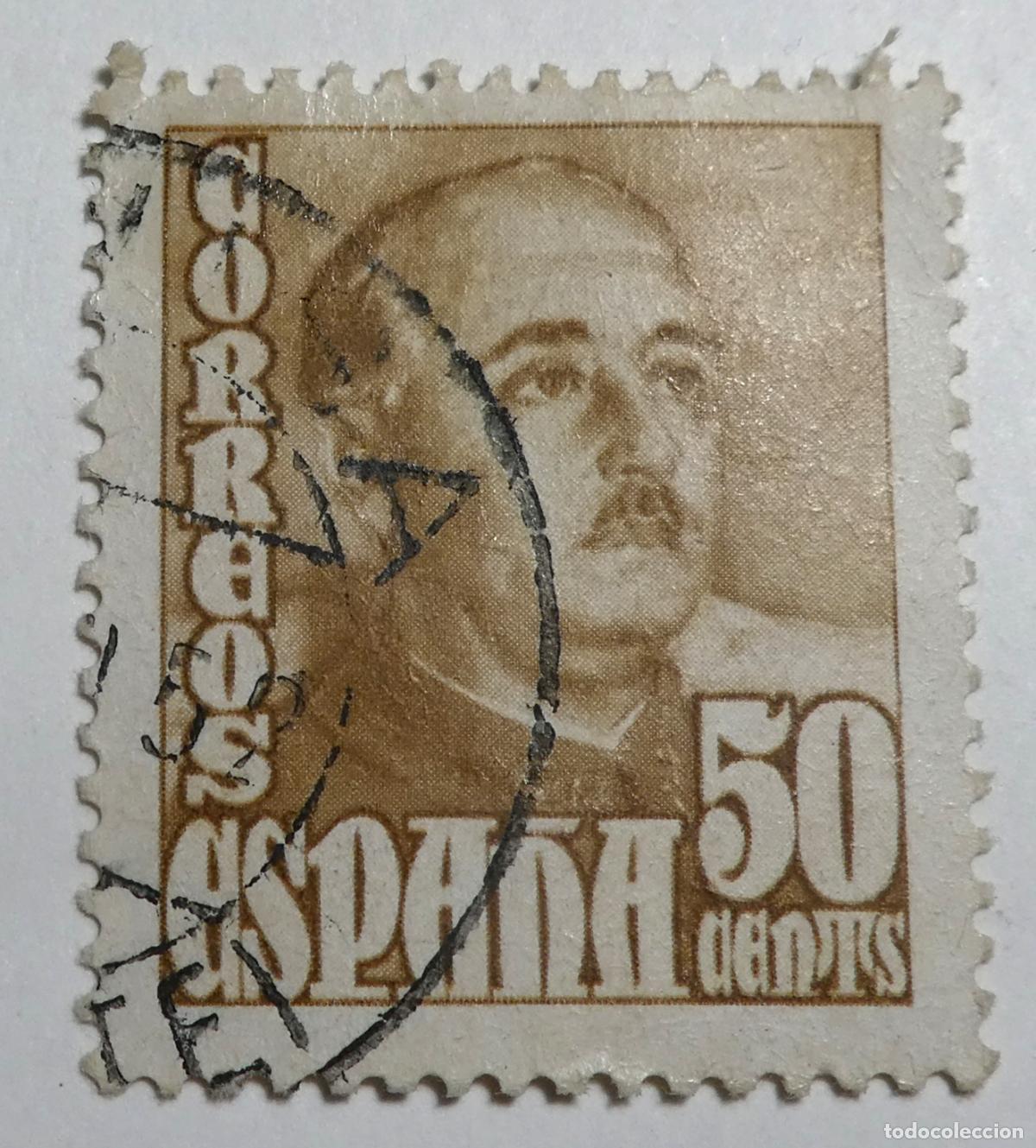 Sellos: Sello postal de 50 centimos 1948