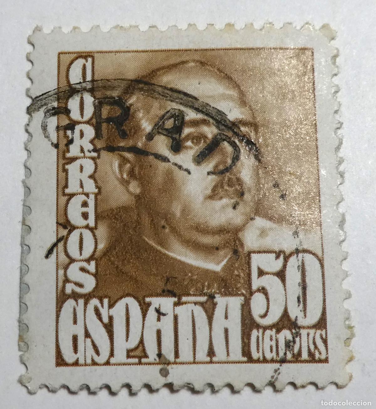Sellos: Sello postal de 50 centimos 1948