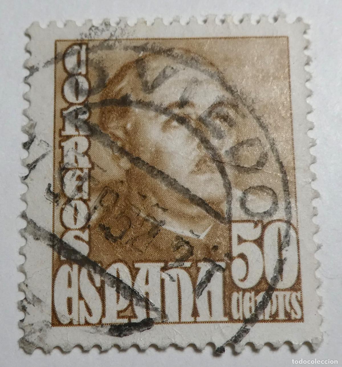 Sellos: Sello postal de 50 centimos 1948