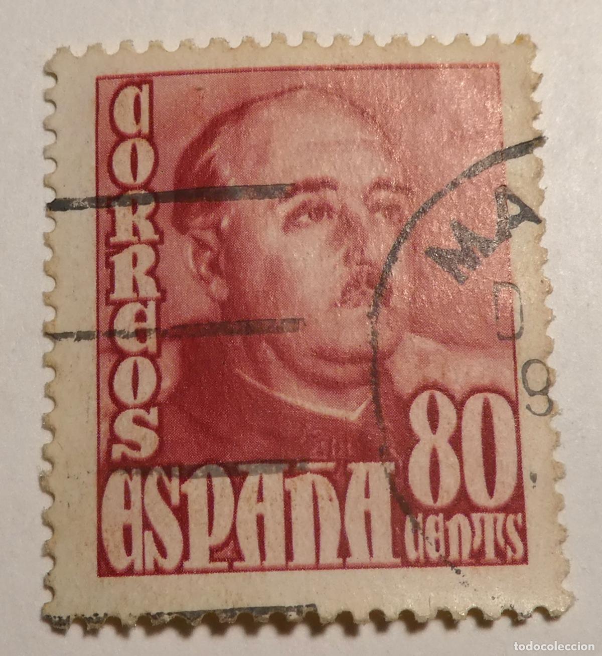 Sellos: Sello postal de 80 centimos 1948