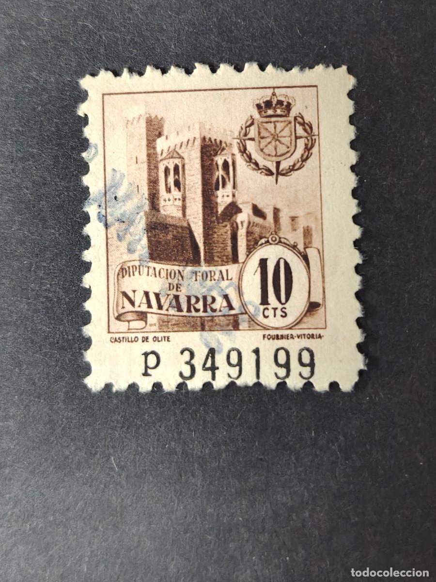 Sellos: Espa&ntilde;a sellos Timbre Taxa 10 centimos Diputaci&oacute;n Navarra Edifil 150 a&ntilde;o 1952 sellos usados