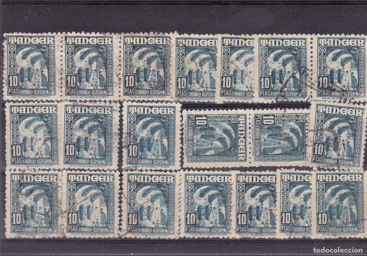 Sellos: FC -44- TANGER Edifil 164 . 10 Ptas CLAVE x 20 Sellos USADOS