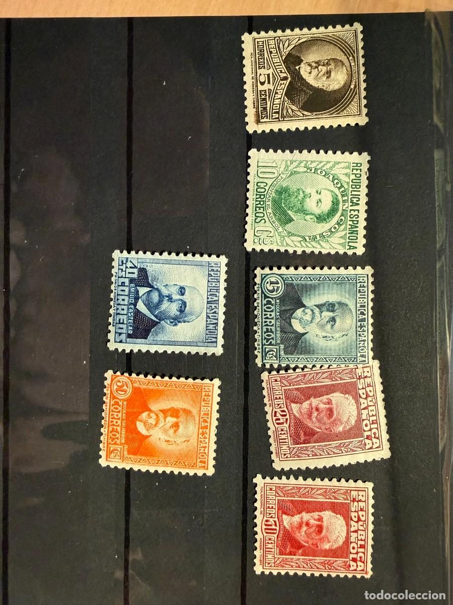 Sellos: sello Espa&ntilde;a primer centenario Edifil 655/61 nuevo con fija sello *