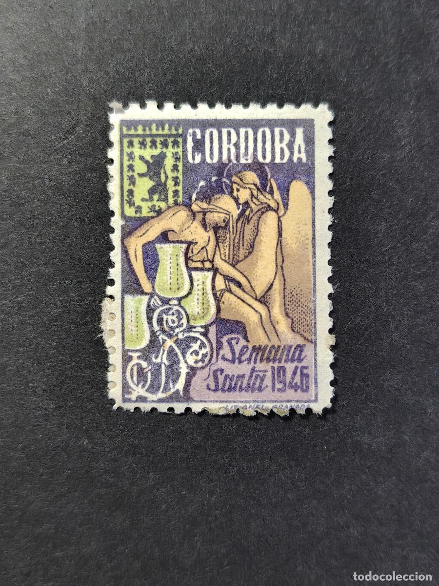 Sellos: Espa&ntilde;a sellos vi&ntilde;etas Cordoba Semana Santa a&ntilde;o 1946 sellos nuevos * usados