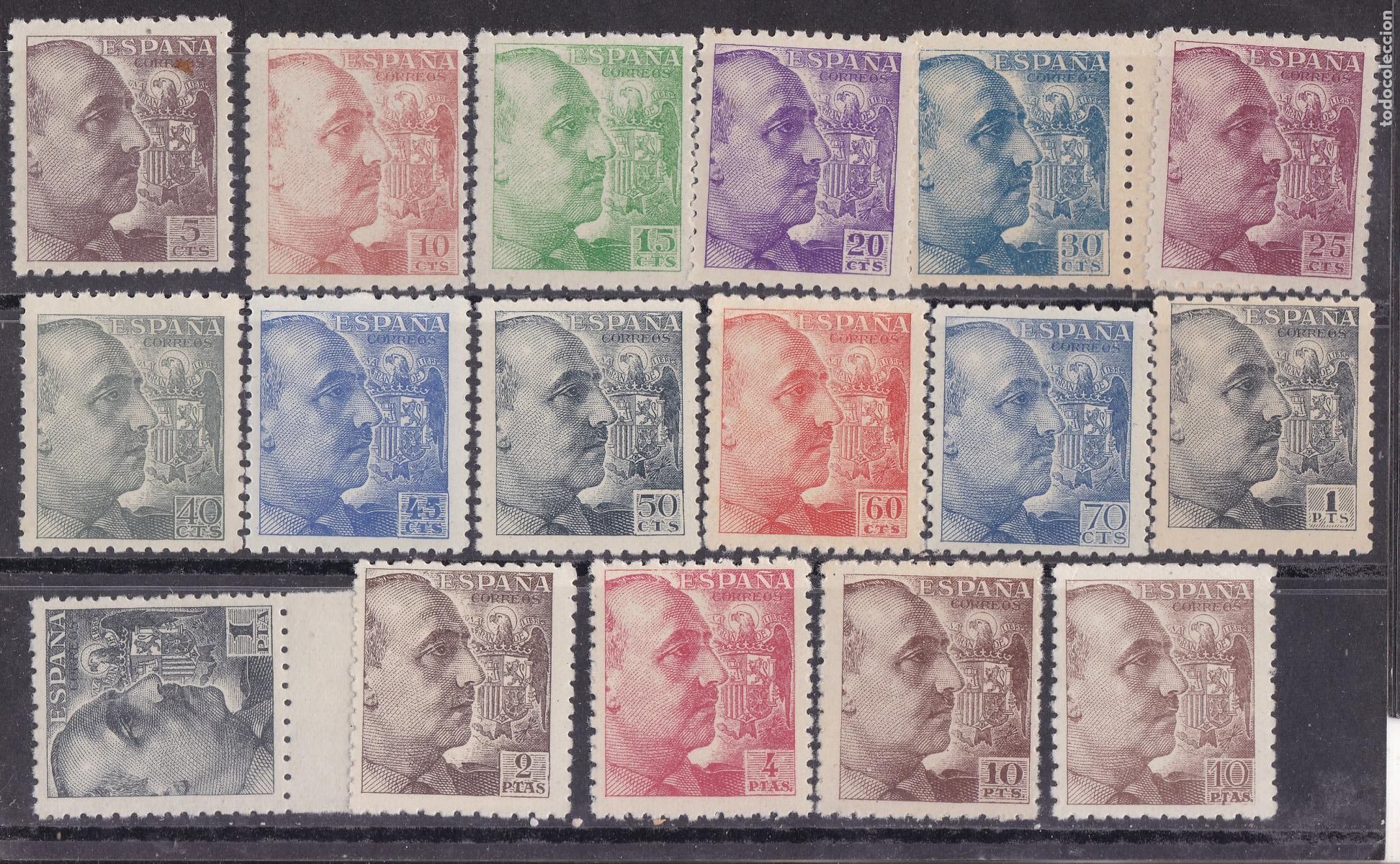 Stamps: FC-197- FRANCO edifil 919/35 Nuevos ** Sin Fijasellos .LUJO