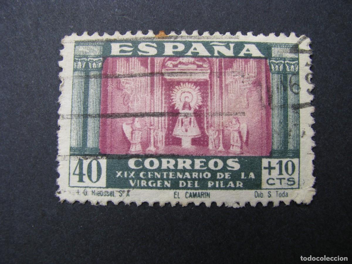 Sellos: SELLO DE XIX CENTENARIO DE VIRGEN DEL PILAR. 1946