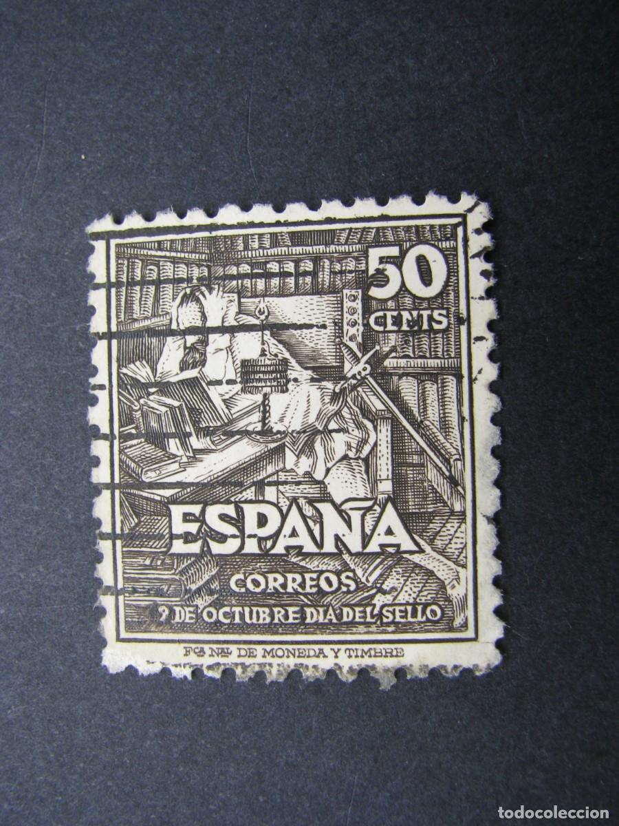 Sellos: SELLO DE 9 DE OCTUBRE D&Iacute;A DEL SELLO. 1947