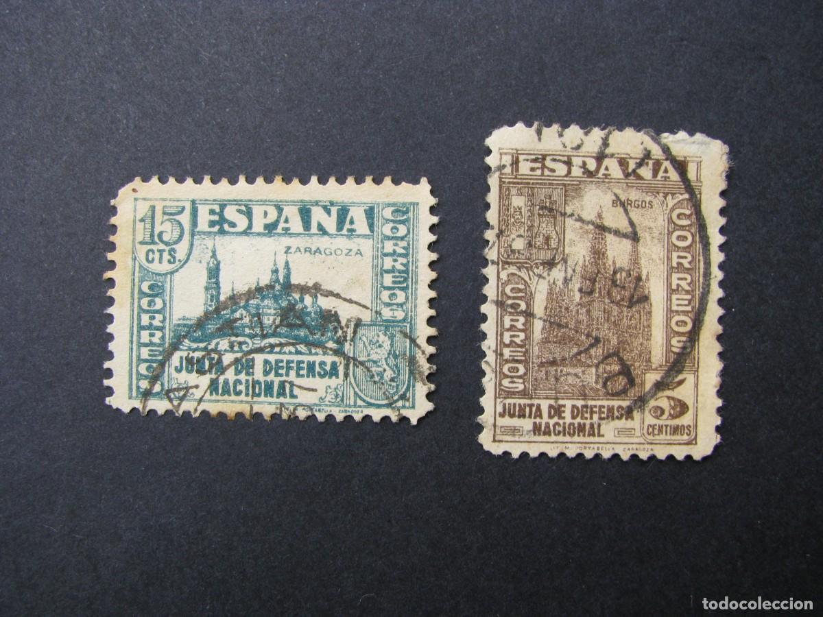 Sellos: SELLOS JUNTA DE DEFENSA NACIONAL. ZARAGOZA, BURGOS 1936
