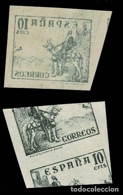 Sellos: A3-14 ESPA&Ntilde;A Cid Edifil n&ordm; 817s SIN DENTAR Variedad IMPRESION ESPEJO Sin fijasellos VER