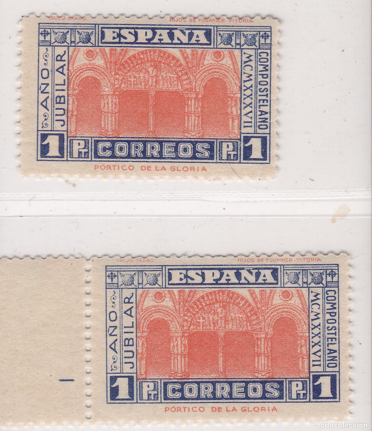 Sellos: AA4-A&ntilde;o Santo Compostelano Edifil 835 x 2 Sello Sin Fijasellos . LUJO