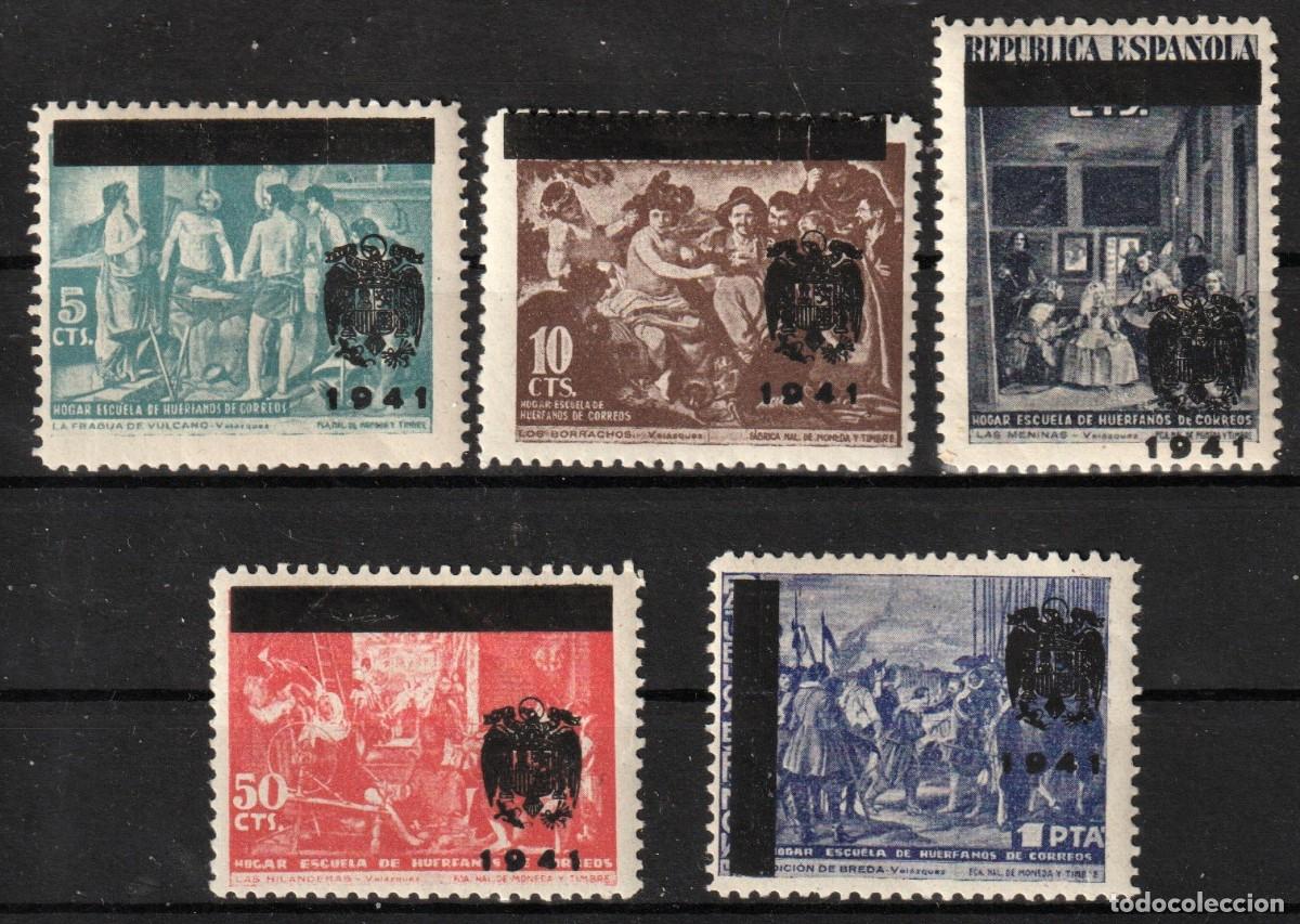 Stamps: Beneficencia Espa&ntilde;a edf NE 35/39 Serie completa.Sellos nuevos sin fijasellos MNH.Cuadros Velazquez.