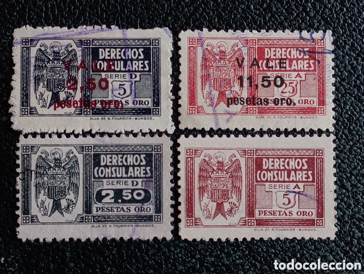 Sellos: Sellos Fiscales Espa&ntilde;a Derechos Consulares (Alemany 139/140), 1940
