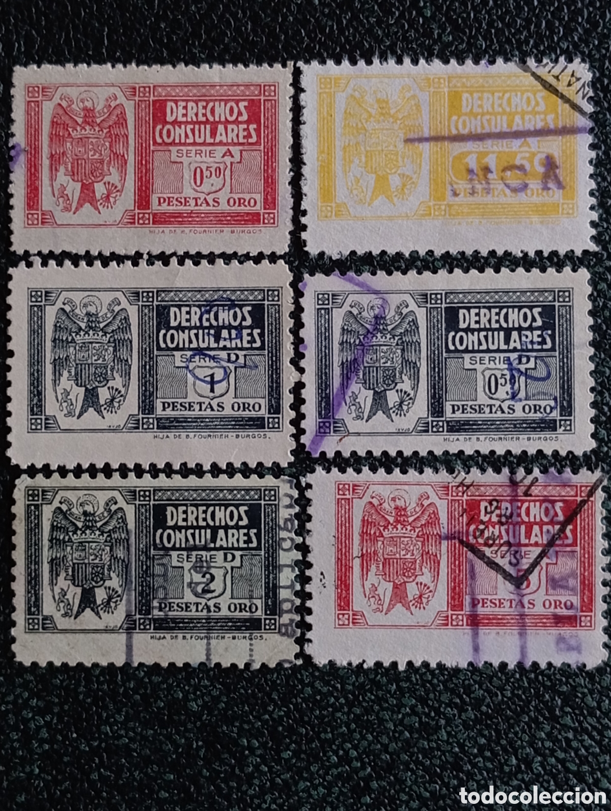 Sellos: Sellos Fiscales Espa&ntilde;a Derechos Consulares (Alemany , 1940