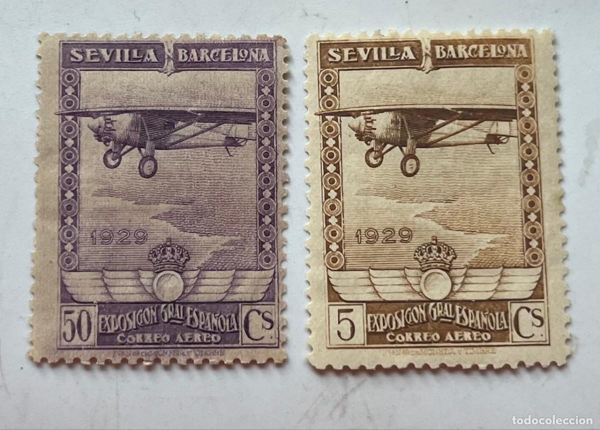 Sellos: 1929 Expo. sevilla-barcelona,MN* centrado,color,goma