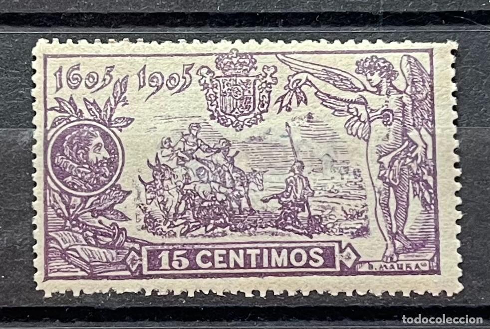 Sellos: 1905 centenario del quijote,,MN*.*centrado,goma,color,numerado