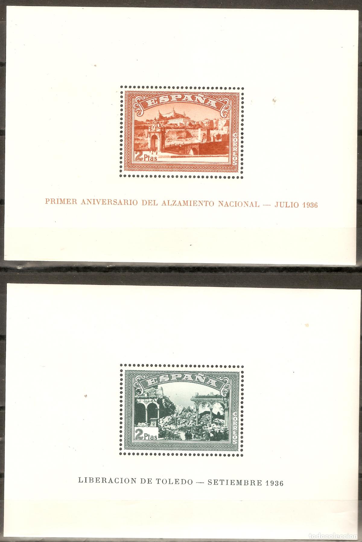 Briefmarken: 1937 HOJITAS ALZAMIENTO NACIONAL EDIFIL 836/7** SIN FIJASELLOS