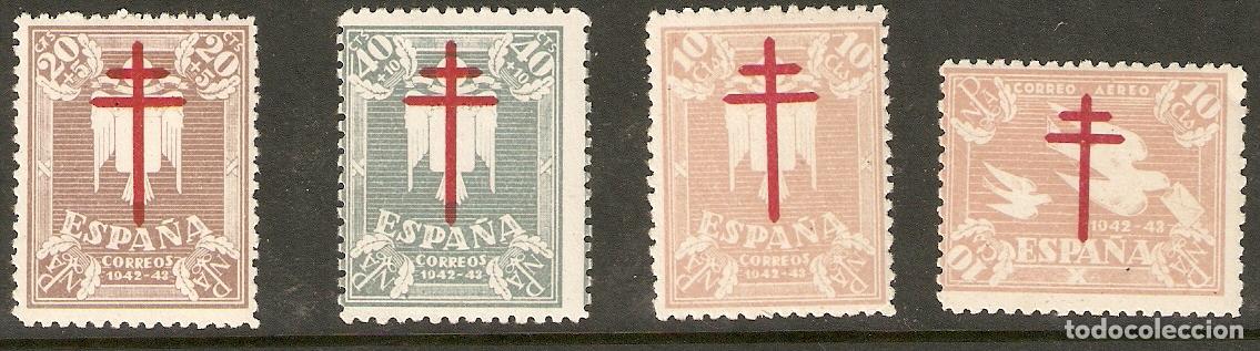 Briefmarken: 1942 TUBERCULOSOS EDIFIL 957/0* CON FIJASELLOS BIEN CENTRADOS