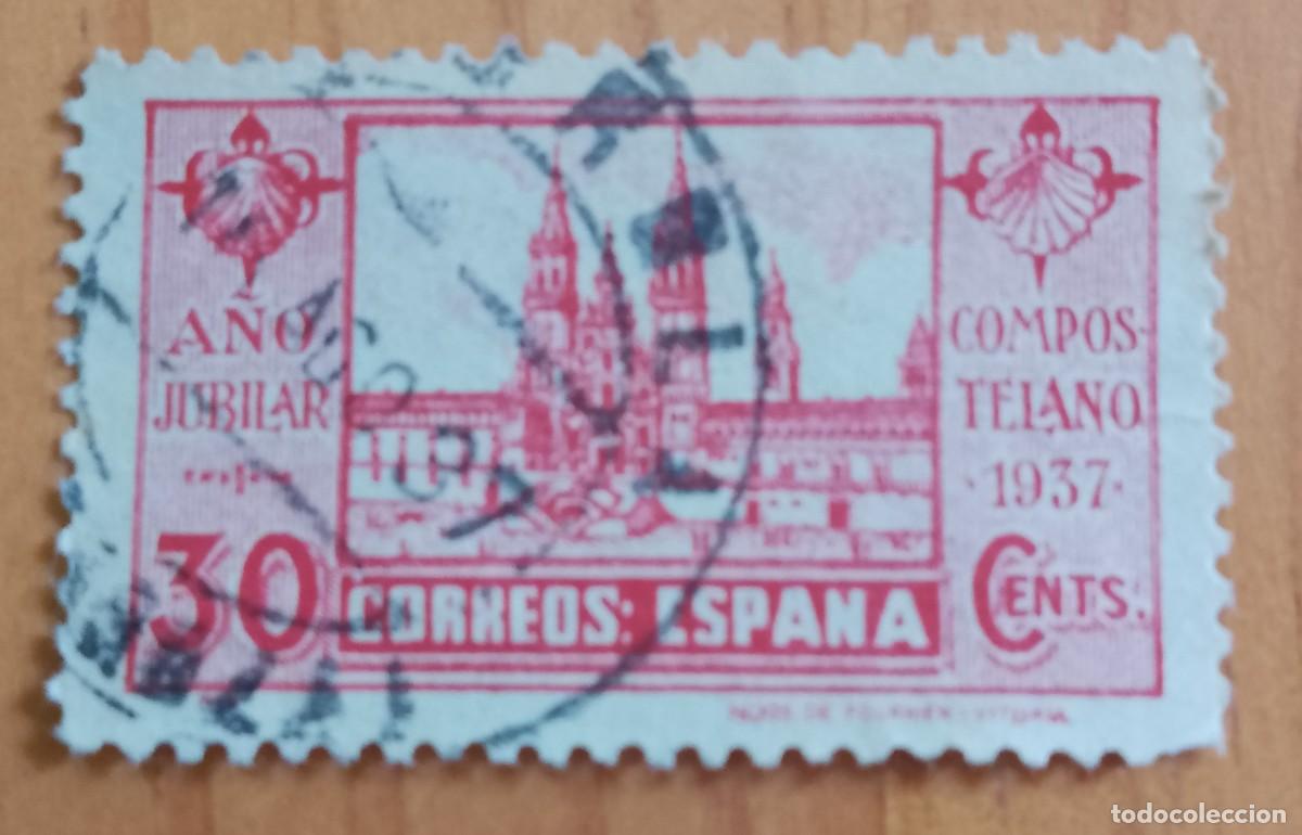 Sellos: ESPA&Ntilde;A, ESTADO ESPA&Ntilde;OL - V/F 30 CENTS. - A&Ntilde;O SANTO JUBILAR COMPOSTELANO - EDIFIL 834