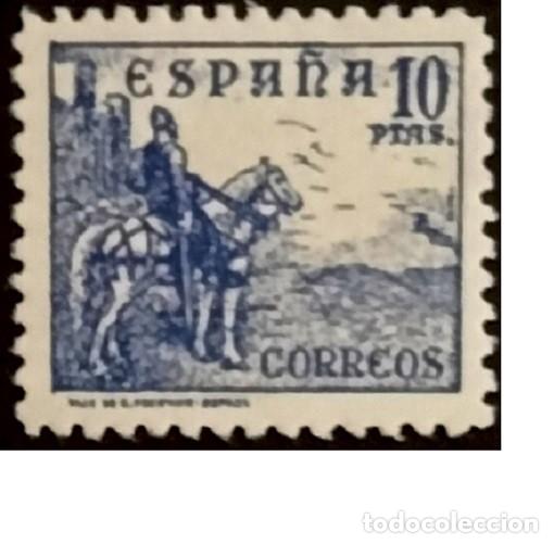 Sellos: Edifil 831 SIN FIJASELLOS Espa&ntilde;a 1937-1940 Cifras Cid e Isabel