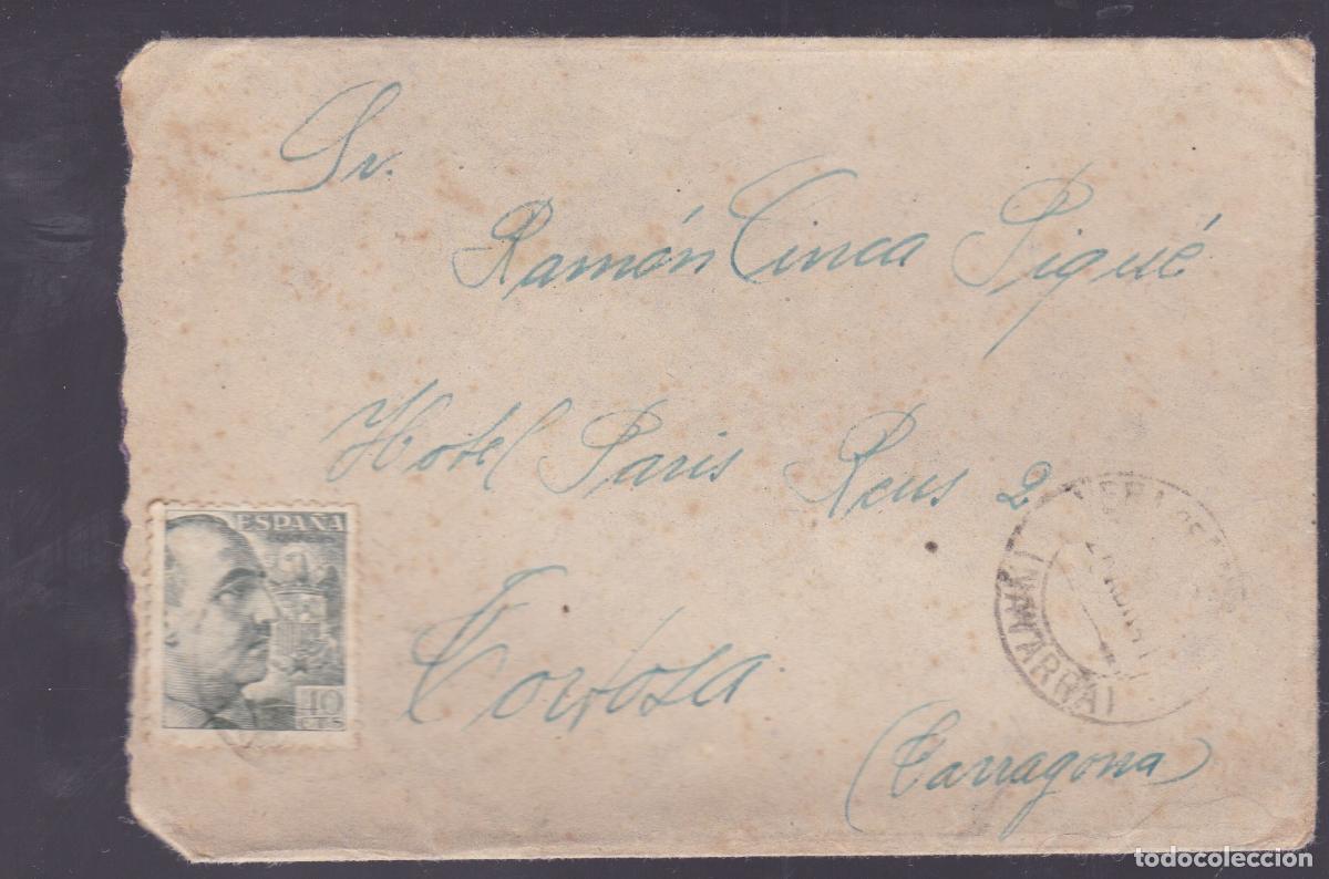 Sellos: F6-55-Carta Regt&ordm; Fortificaci&oacute;n VERA de BIDASOA-TORTOSA . 1941. Con Texto