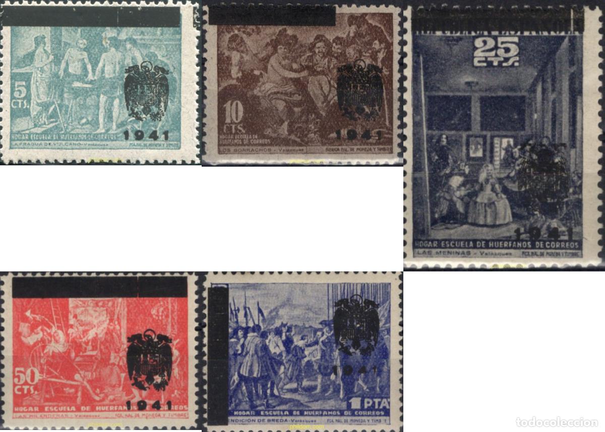 Sellos: 210841 MNH ESPA&Ntilde;A 1941 CUADROS DE VELAZQUEZ