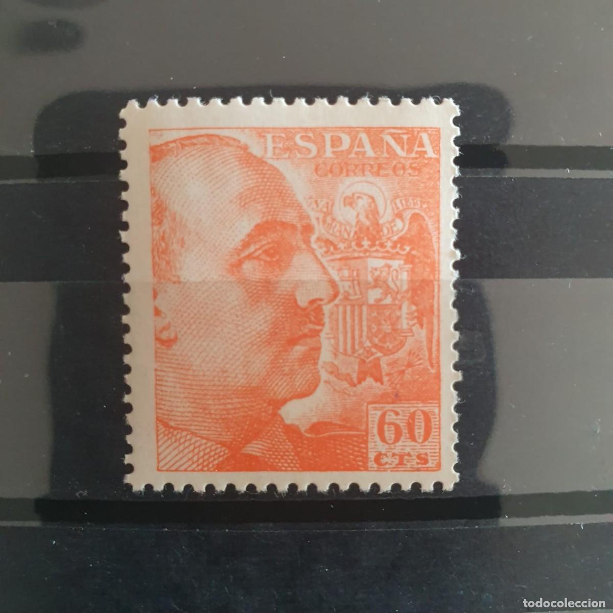 Briefmarken: EDIFIL 1054 ** FRANCO 60 CENTIMOS NARANJA ESPA&Ntilde;A 1949