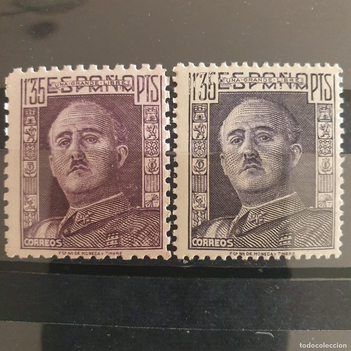 Briefmarken: EDIFIL 1001 ** + 1061 ** FRANCO 1,35 PESETAS ESPA&Ntilde;A 1949