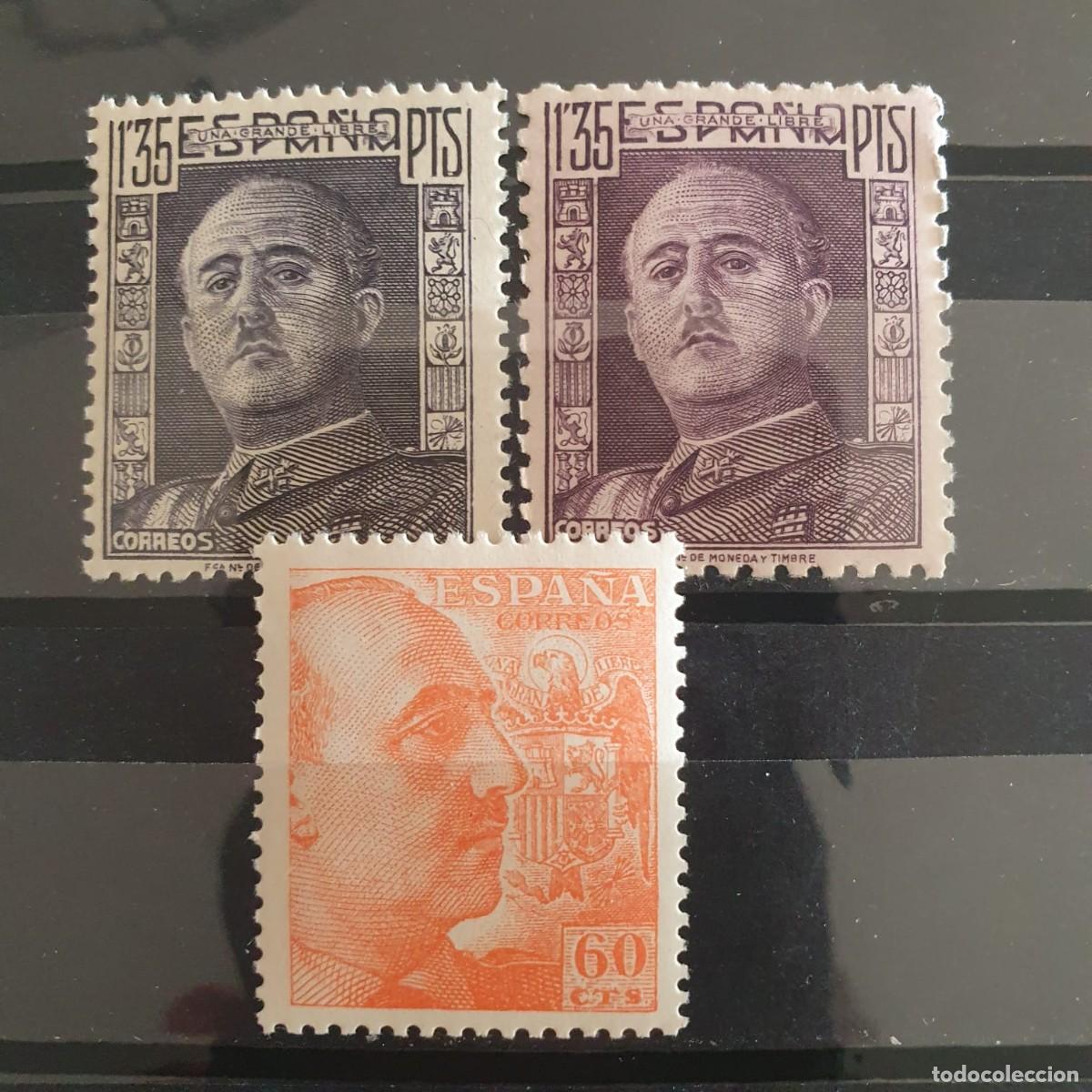 Briefmarken: EDIFIL 1001 ** + 1061 ** FRANCO 1,35 PESETAS ESPA&Ntilde;A 1949 + 1054 **