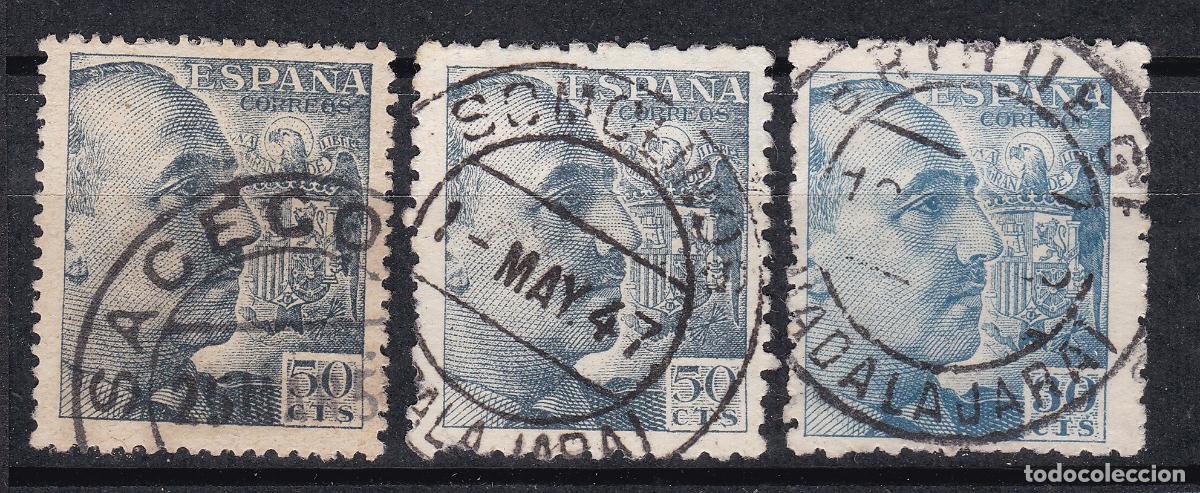 Sellos: AA7- FRANCO Usados SACEDON, BRIHUEGA, SOMOLINOS (Guadalajara)