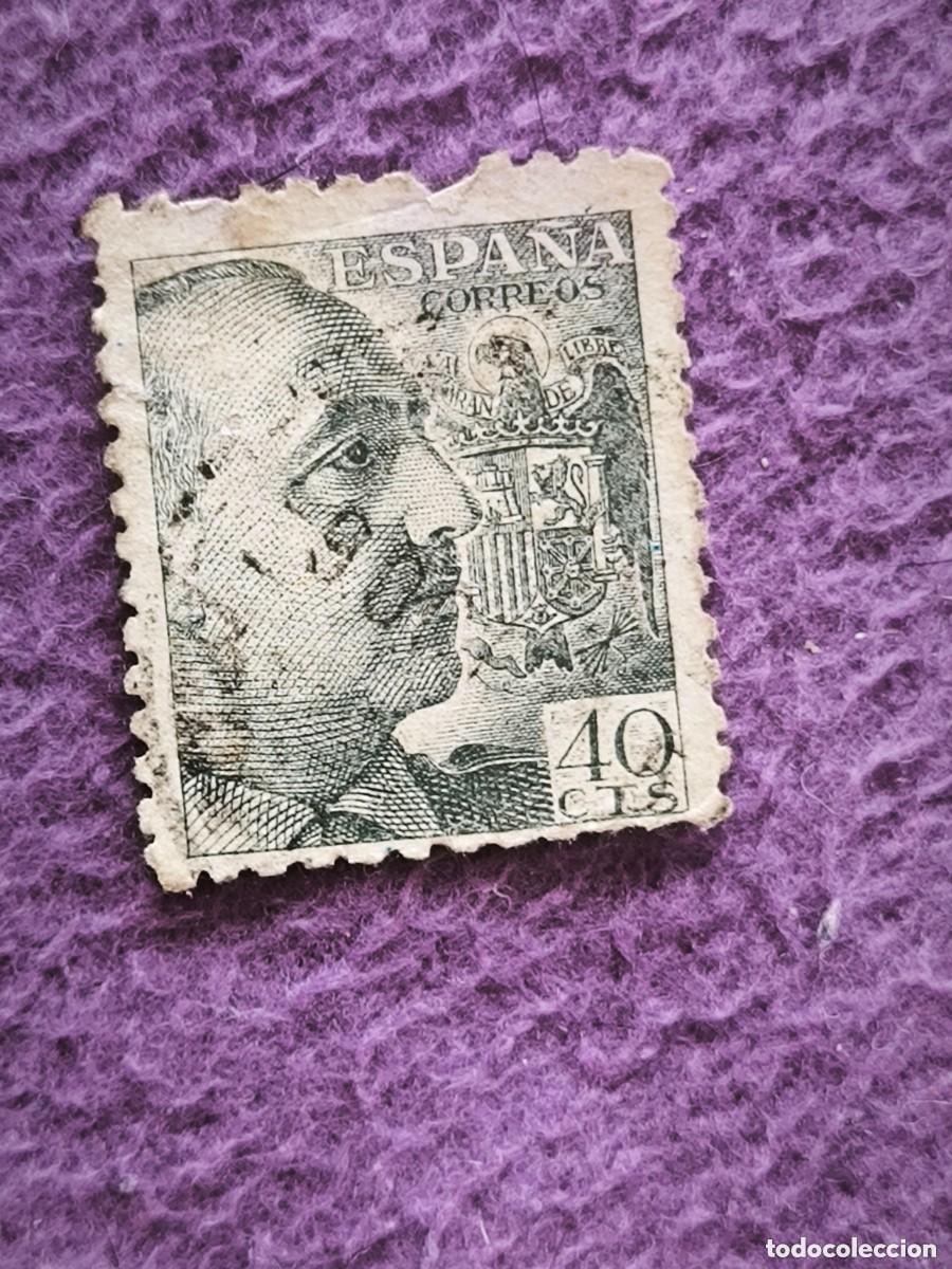 Briefmarken: Sello Espa&ntilde;a 40 C&eacute;ntimos Francisco Franco Escudo Cl&aacute;sico Para Coleccionistas