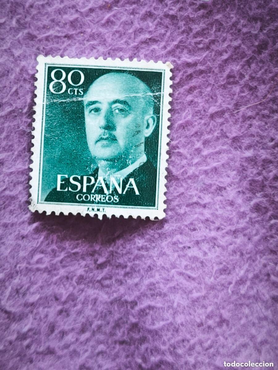 Timbres: Sello De Espa&ntilde;a 80 Cts Francisco Franco Cl&aacute;sico Para Coleccionistas De Filatelia