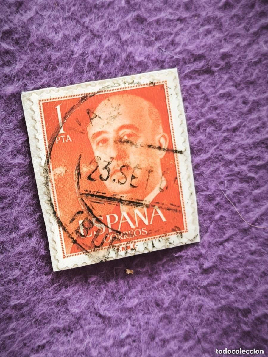 Sellos: Sello Espa&ntilde;a 1 Peseta General Franco Cl&aacute;sico Filatelia Coleccionismo