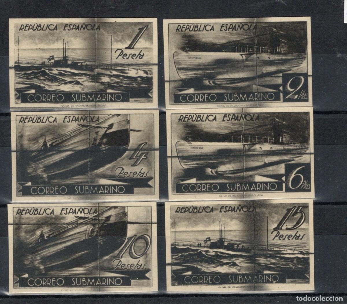 Briefmarken: PC161 Sellos Espa&ntilde;a a&ntilde;o 1938 Edifil 775/780&ordm; en usado planchas inutilizadas v.c. 180 &euro;