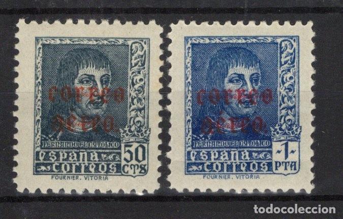 Briefmarken: PC180 Sellos Espa&ntilde;a a&ntilde;o 1938 Edifil 845/846* sellos originales en NUEVO centrado perfecto v.c. 9 &euro;