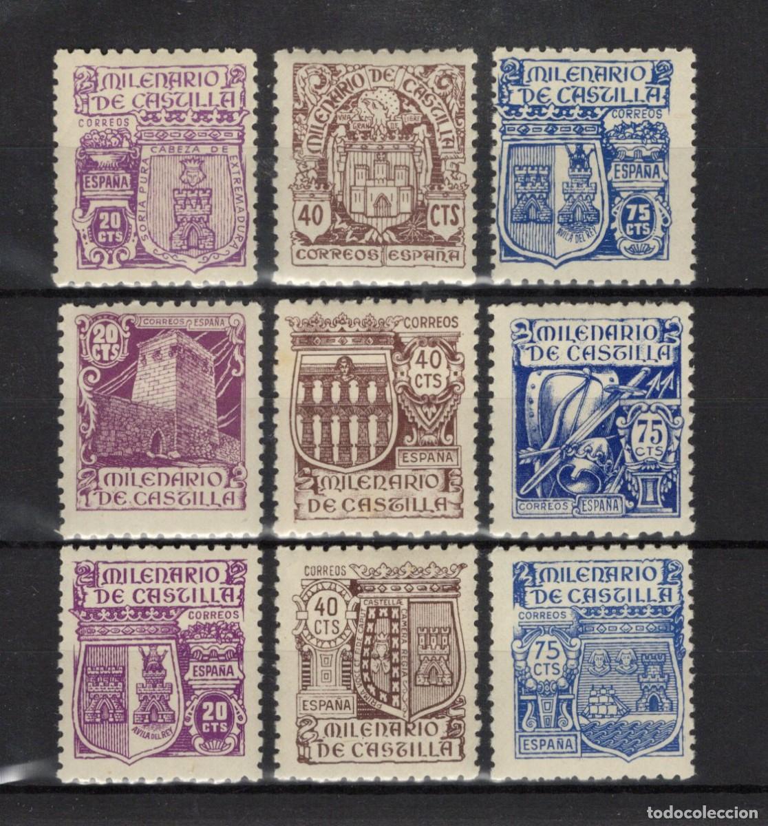 Timbres: PC206 Sellos Espa&ntilde;a a&ntilde;o 1944 Edifil 974/982** sellos originales en NUEVO SERIE COMPLETA v.c 35 &euro;