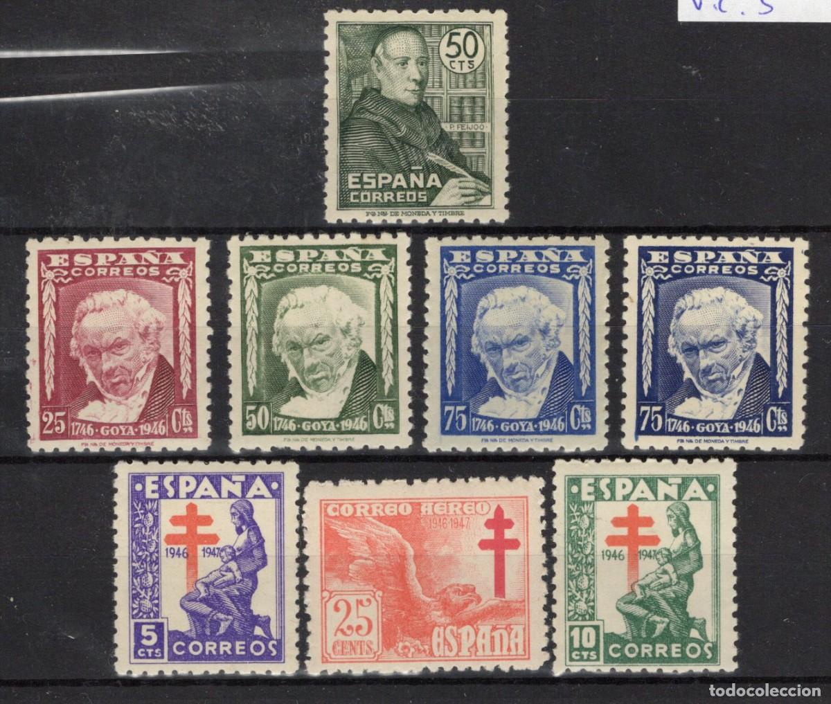 Timbres: PC216 Sellos Espa&ntilde;a a&ntilde;o 1946 Edifil 1005/1011** sellos originales en NUEVO SERIE COMPLETA v.c. 5 &euro;