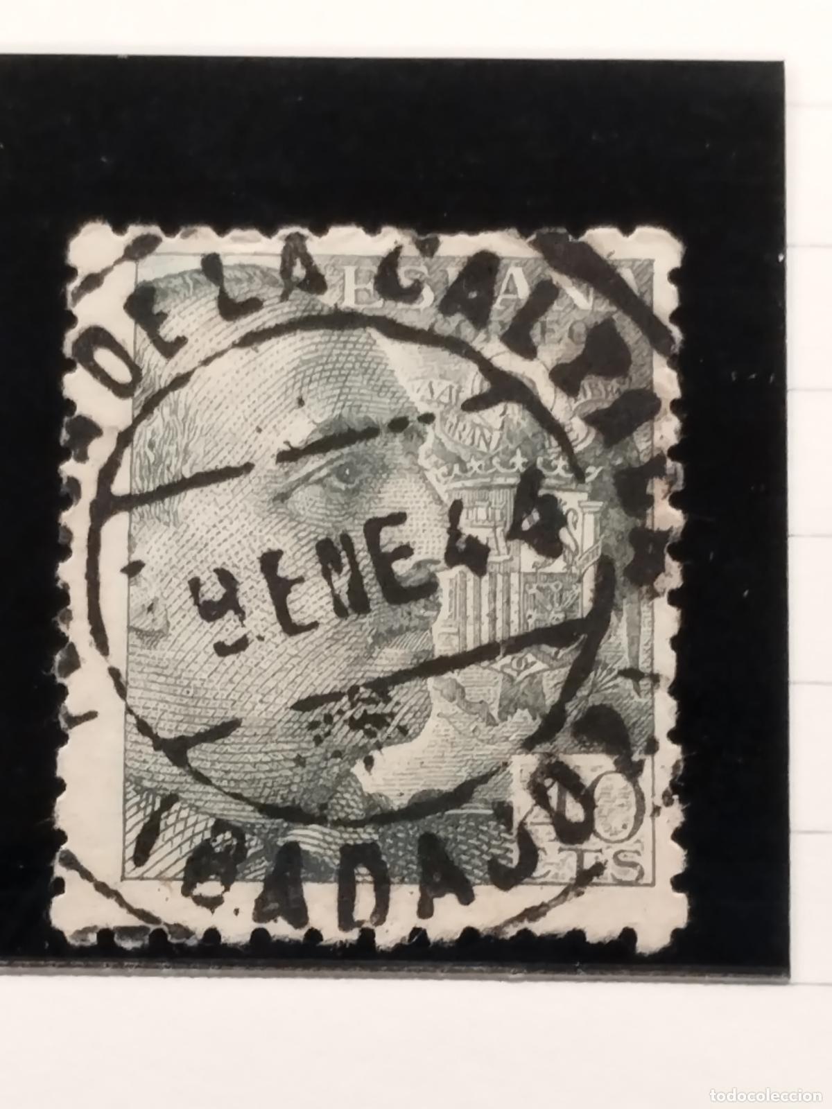 Timbres: FAC ESPA&Ntilde;A. EDIFIL 925. FECHADOR DE PUEBLA DE LA CALZADA. BADAJOZ. BONITO Y RARO.