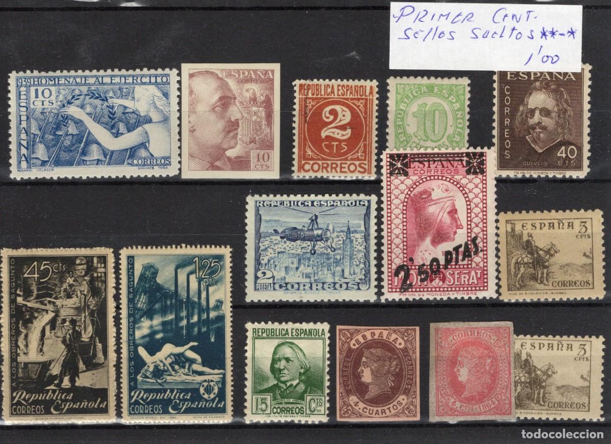 Timbres: PC228 Sellos Espa&ntilde;a ficha llena de sellos primer centenario **-*