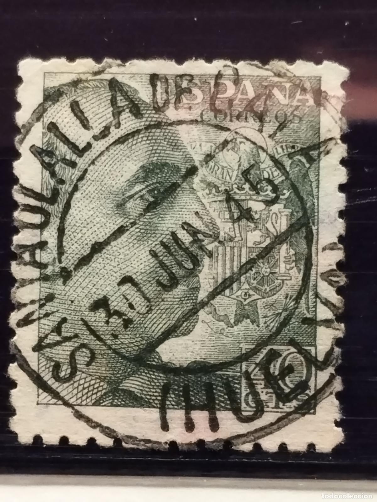 Francobolli: FAC ESPA&Ntilde;A. EDIFIL 925. FECHADOR DE SANTA ULALIA DE CALIA. HUELVA. BONITO Y RARISIMO.