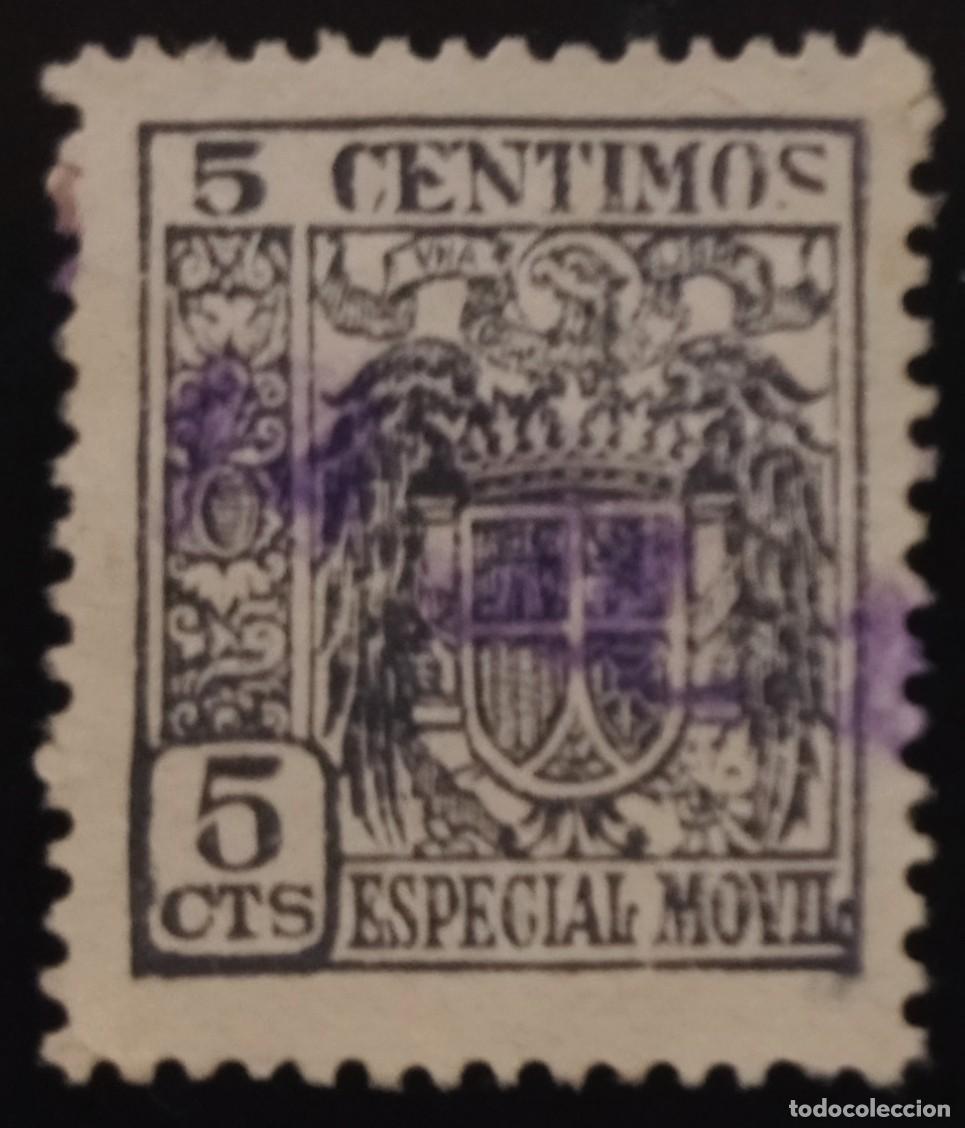 Sellos: 1940 FISCAL ESPECIAL MOVIL 5 CTOS. USADO.